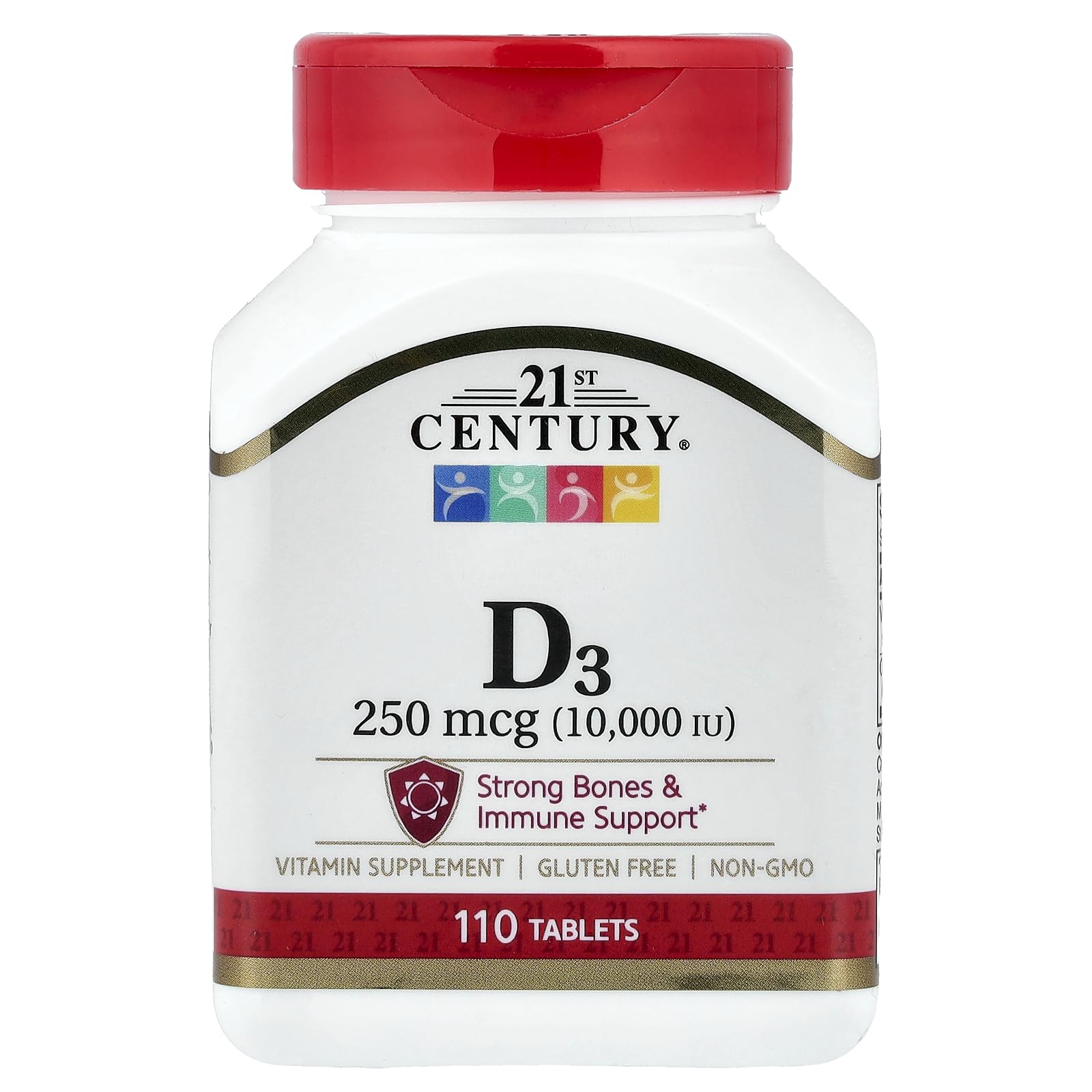 21st Century Vitamin D3 10,000 IU Ultra Strength Tablets, 110 Count
