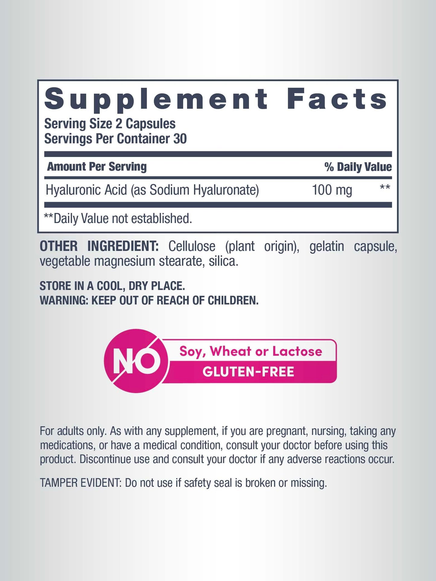 NeoCell Hyaluronic Acid Capsules 60 Count