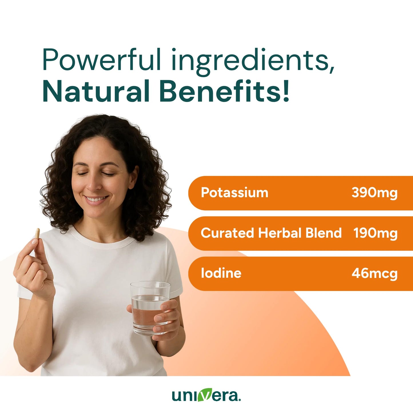 Univera Potassium Mineral Supplement Capsule, 120 Count