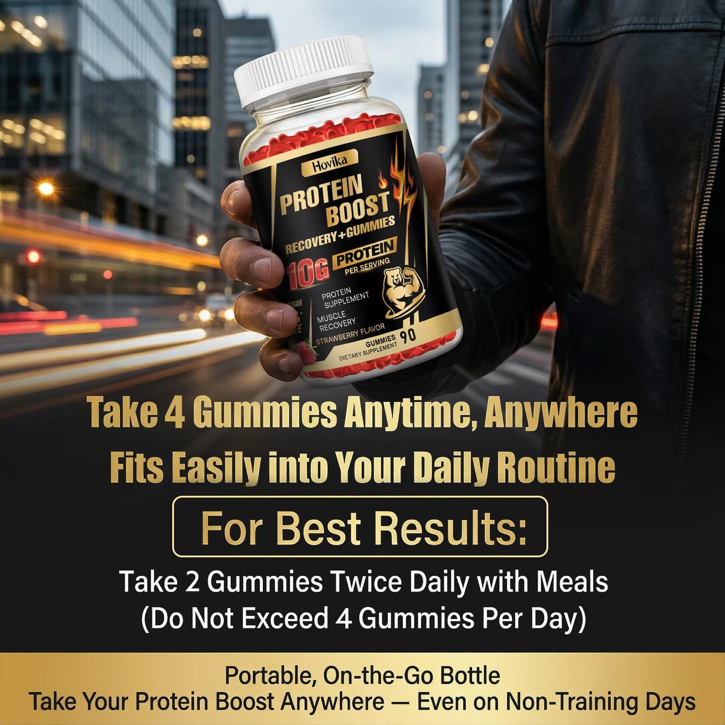 Hovika Whey Protein Gummies, 90 Gummies