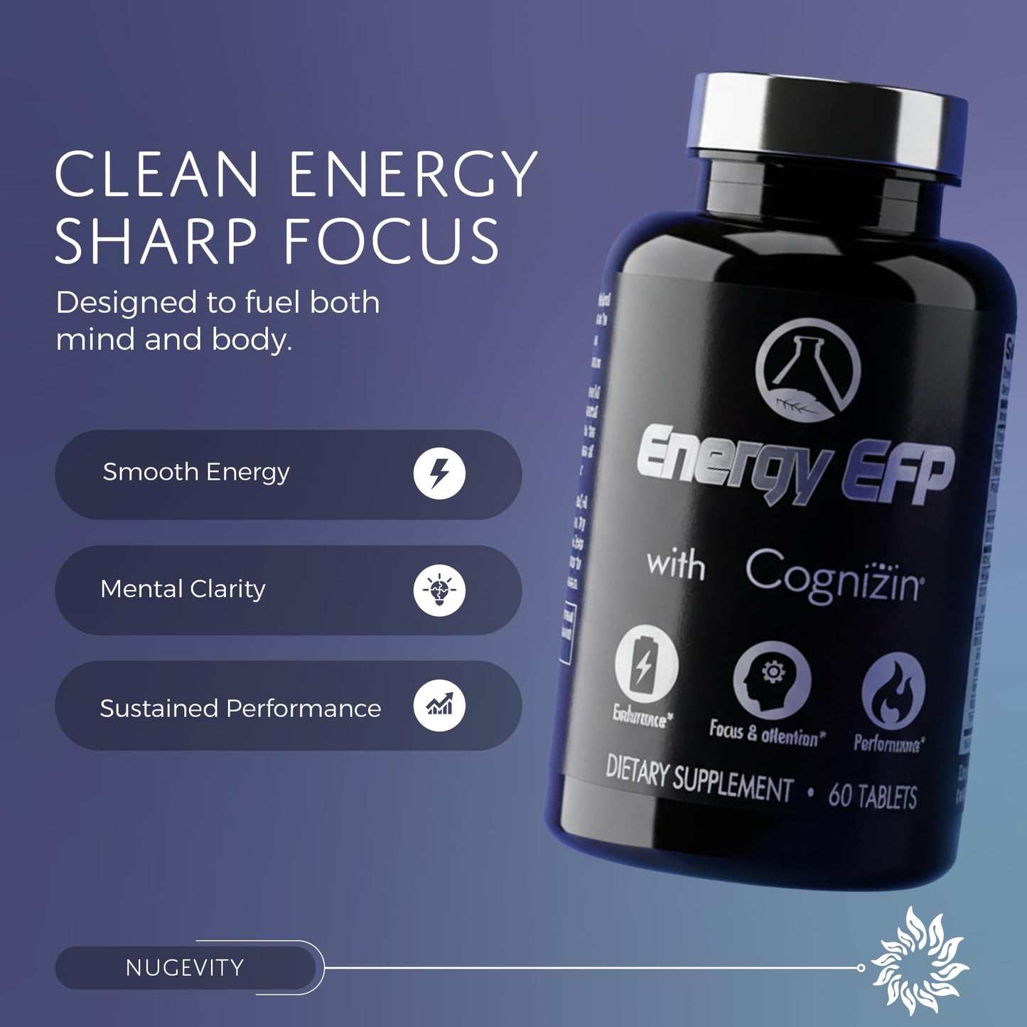 Nugevity Energy EFP with Cognizin 60 Tablets