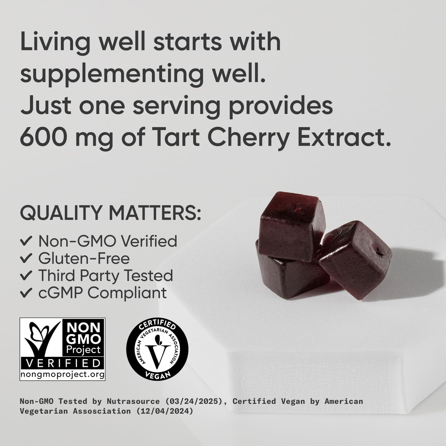 Sports Research Tart Cherry Gummy Supplements, 60 Gummies