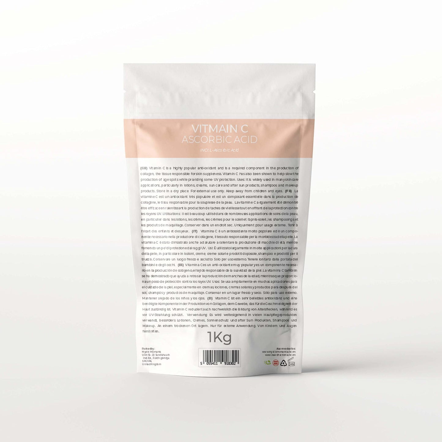 Mystic Moments Vitamin C (Ascorbic Acid) Powder 35.274 oz