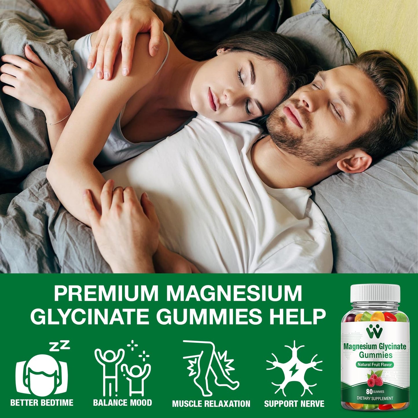 WACHRAY Magnesium Glycinate Gummies, 320 Gummies