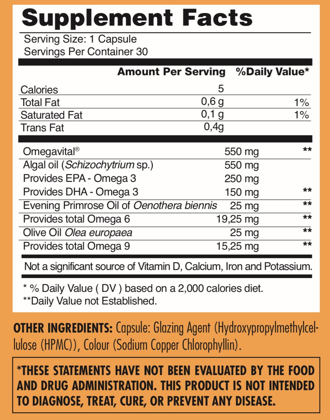Soy Sano Vegan Omega Gold - Omega 3, 6 and 9 Supplement Capsule, 30 Capsules