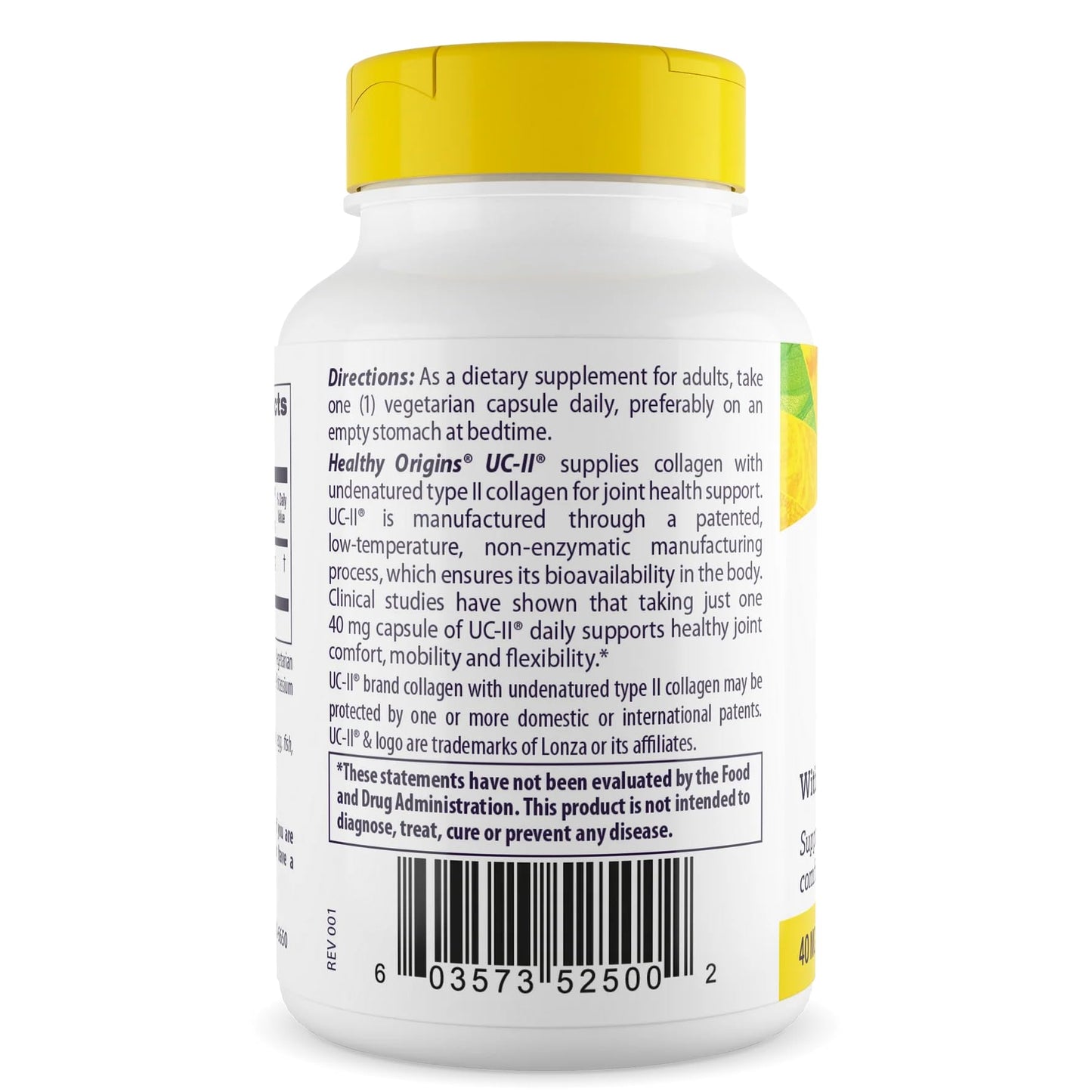 Healthy Origins UC-II 40 mg (Undenatured Type II Collagen, Non-GMO, Gluten Free, Joint Support), 120 Veggie Caps