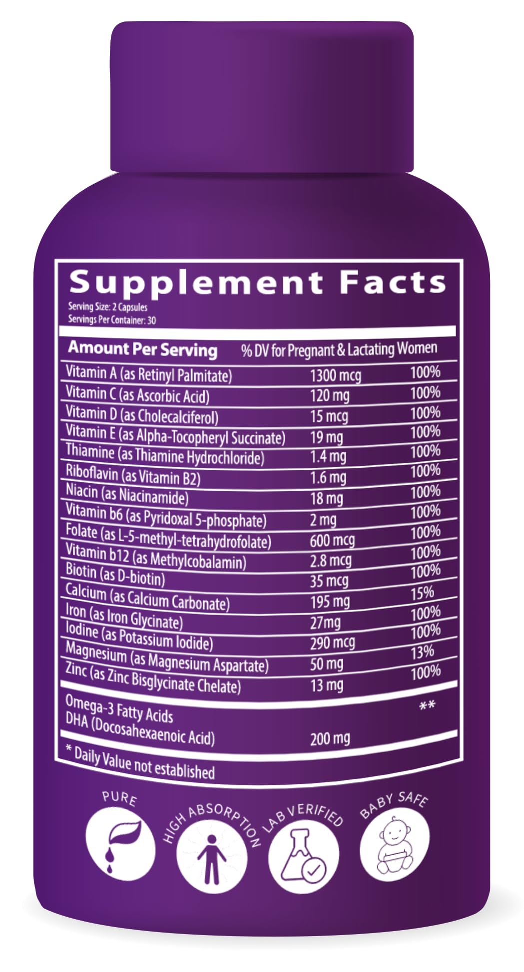 BioImmune Ultra Strength Bio-Available Prenatal Vitamins Capsule 60 Count