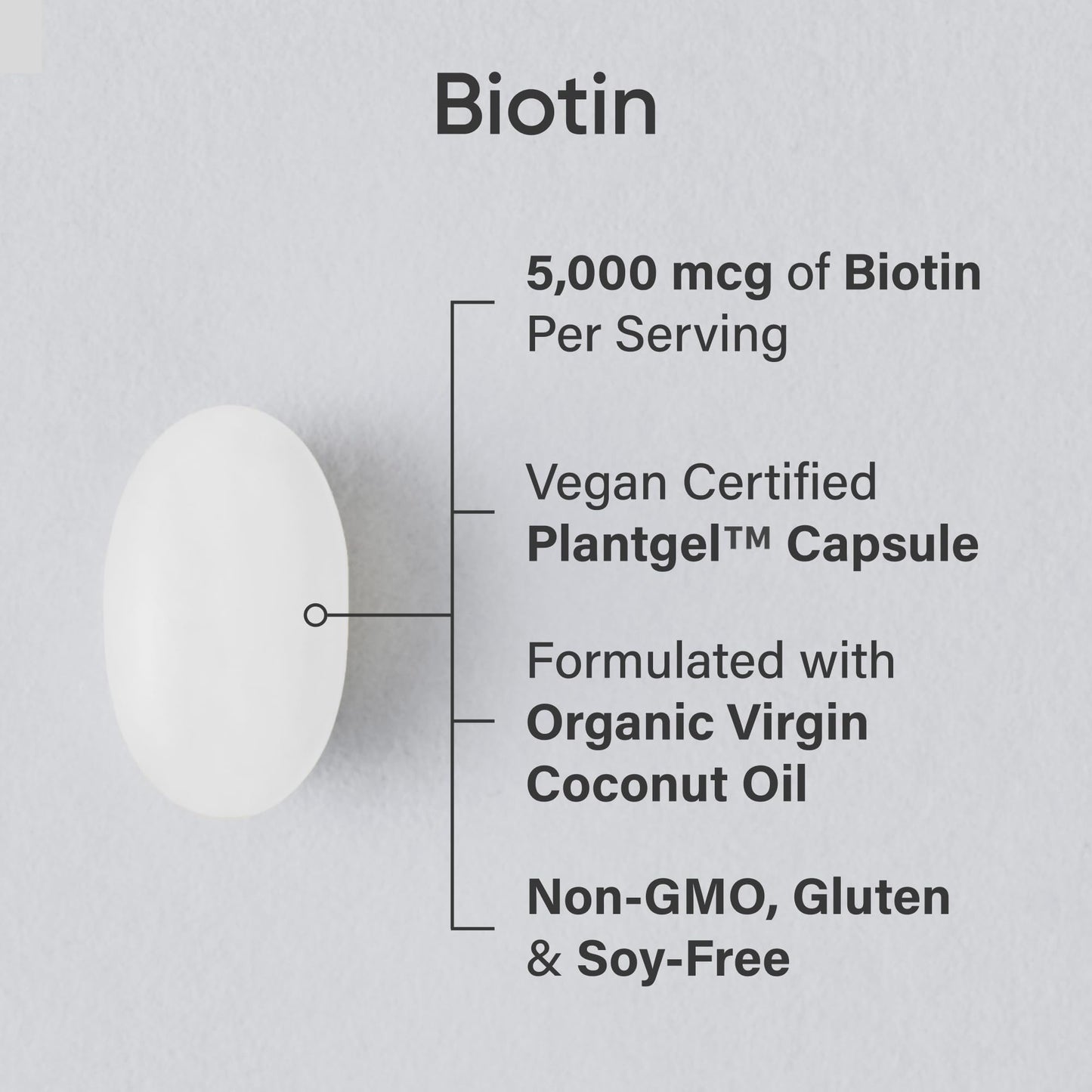 Sports Research Biotin 5,000mcg with Coconut Oil Softgel 120