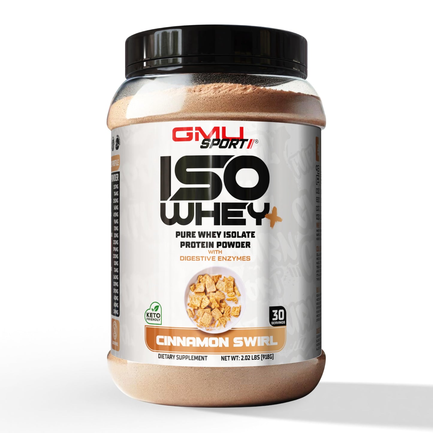 GMU SPORT 100% Whey Protein Isolate Powder, 32 Servings