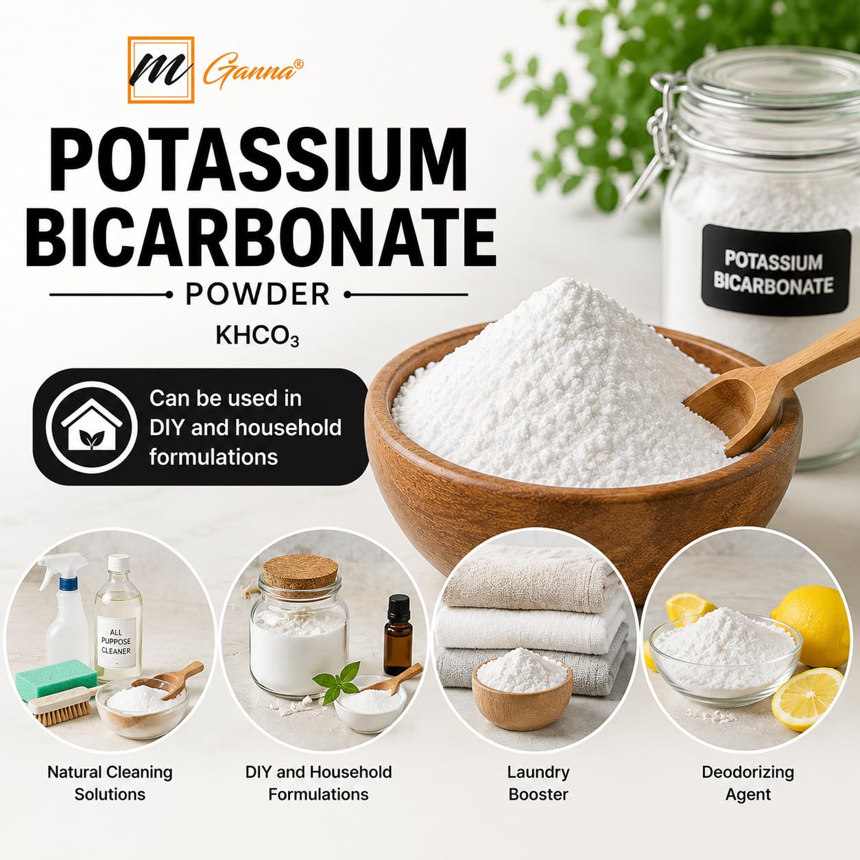 mGanna Potassium Bicarbonate Powder, 8 oz
