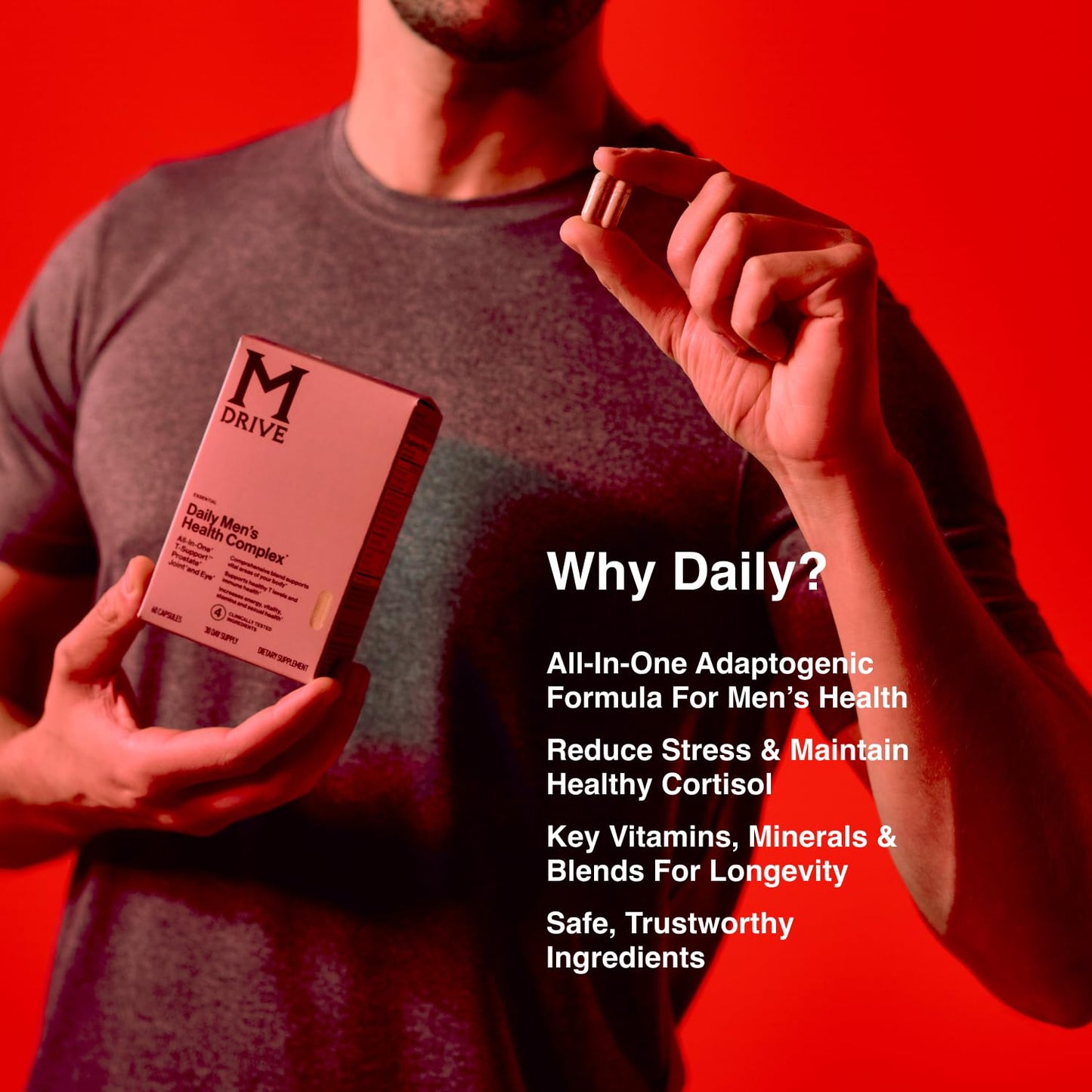 Mdrive Classic Testosterone Booster for Men Capsule 60 Count