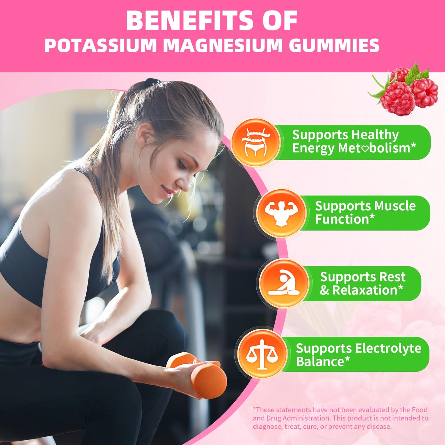 Mchokuu Potassium Magnesium Supplement Gummies 120 Count