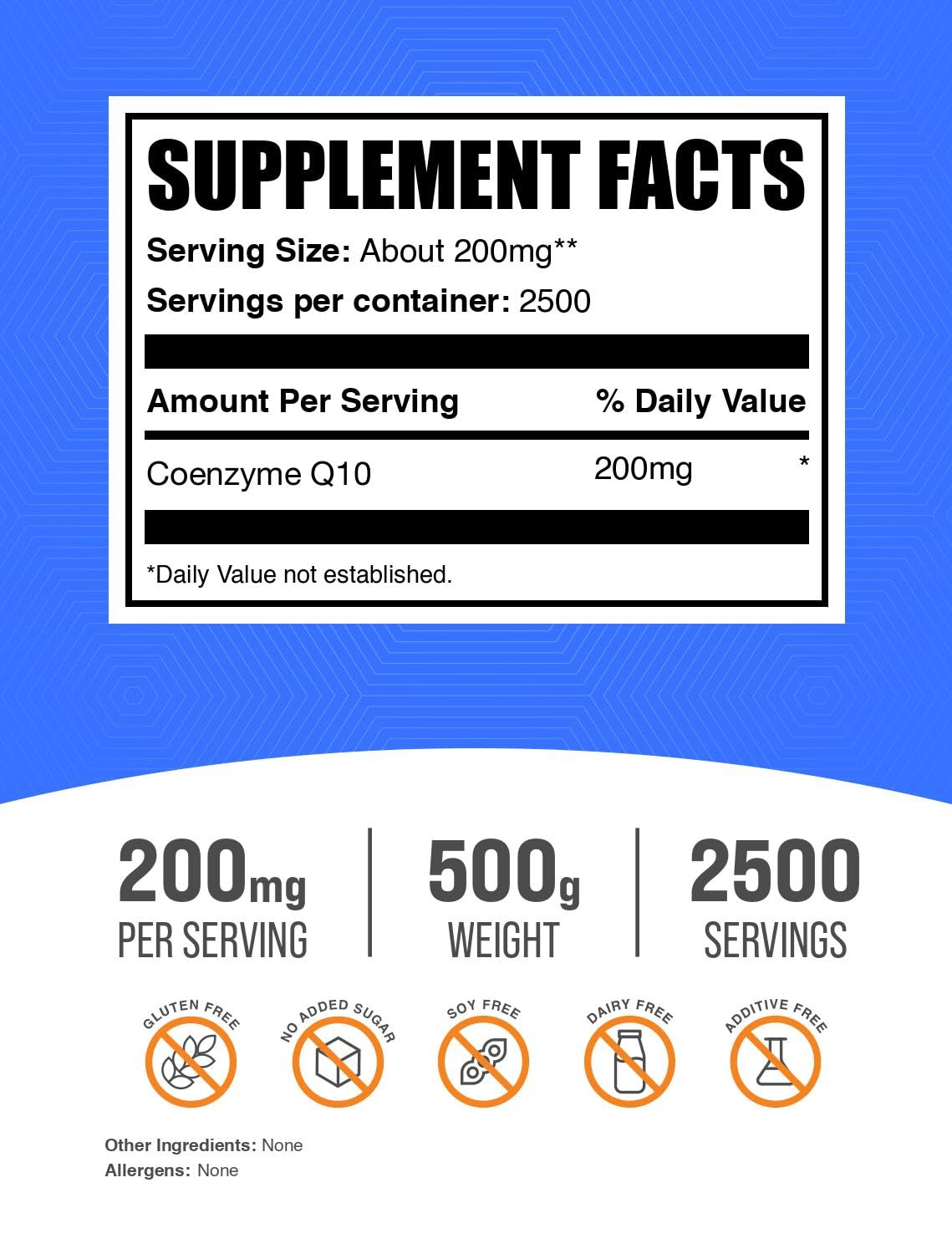 BulkSupplements Coenzyme Q10 Powder 500g