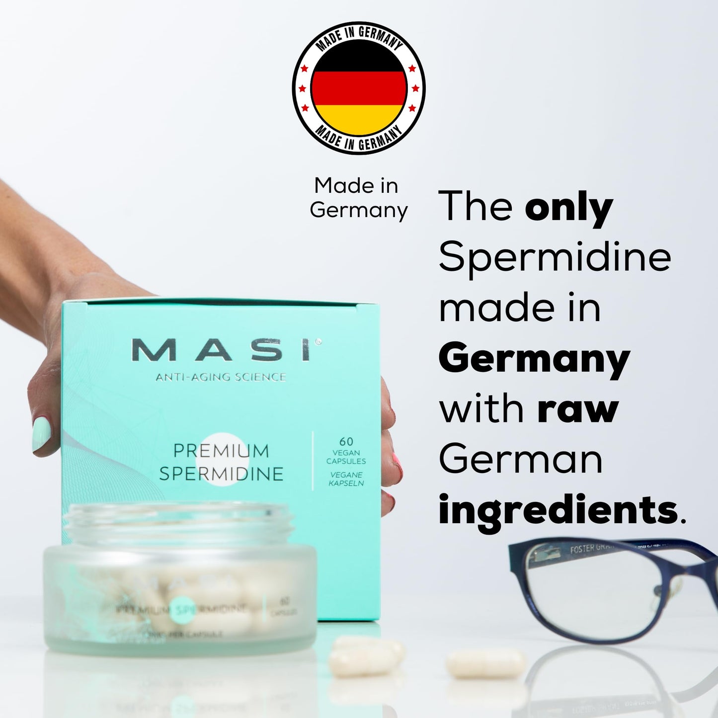 MASI Spermidine Supplement 1.5mg Capsule, 60 Count