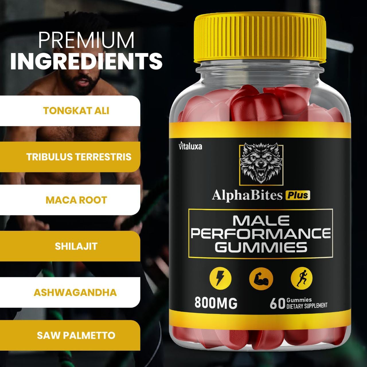 Vitaluxa Alpha Bites Gummies 120 Count
