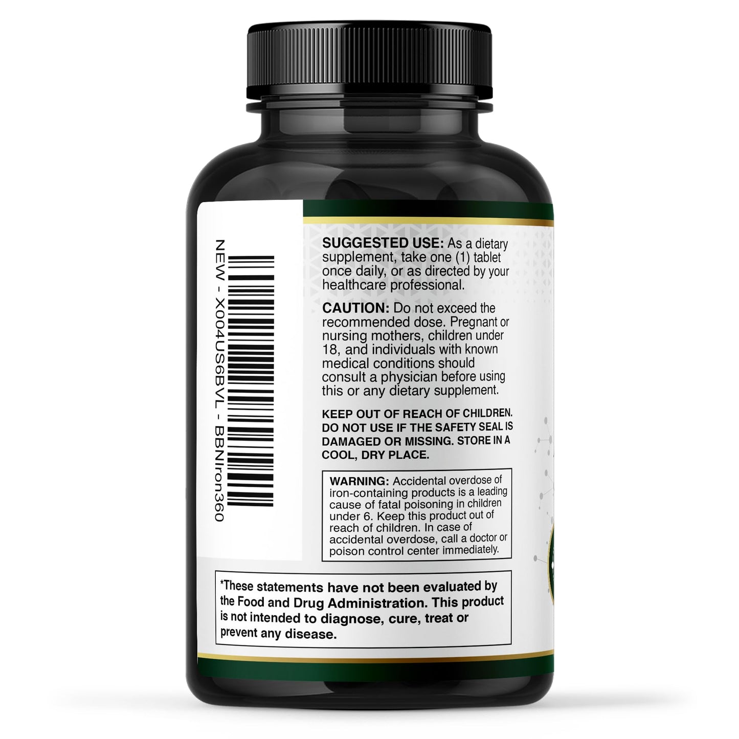 Built by Nature Iron Supplement for Women 18 mg, 360 Tablets