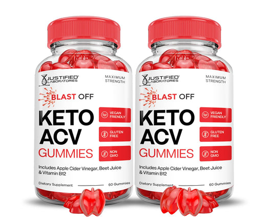 Justified Laboratories Blast Off Keto ACV Gummies Advanced Formula 1000MG, 120 Count