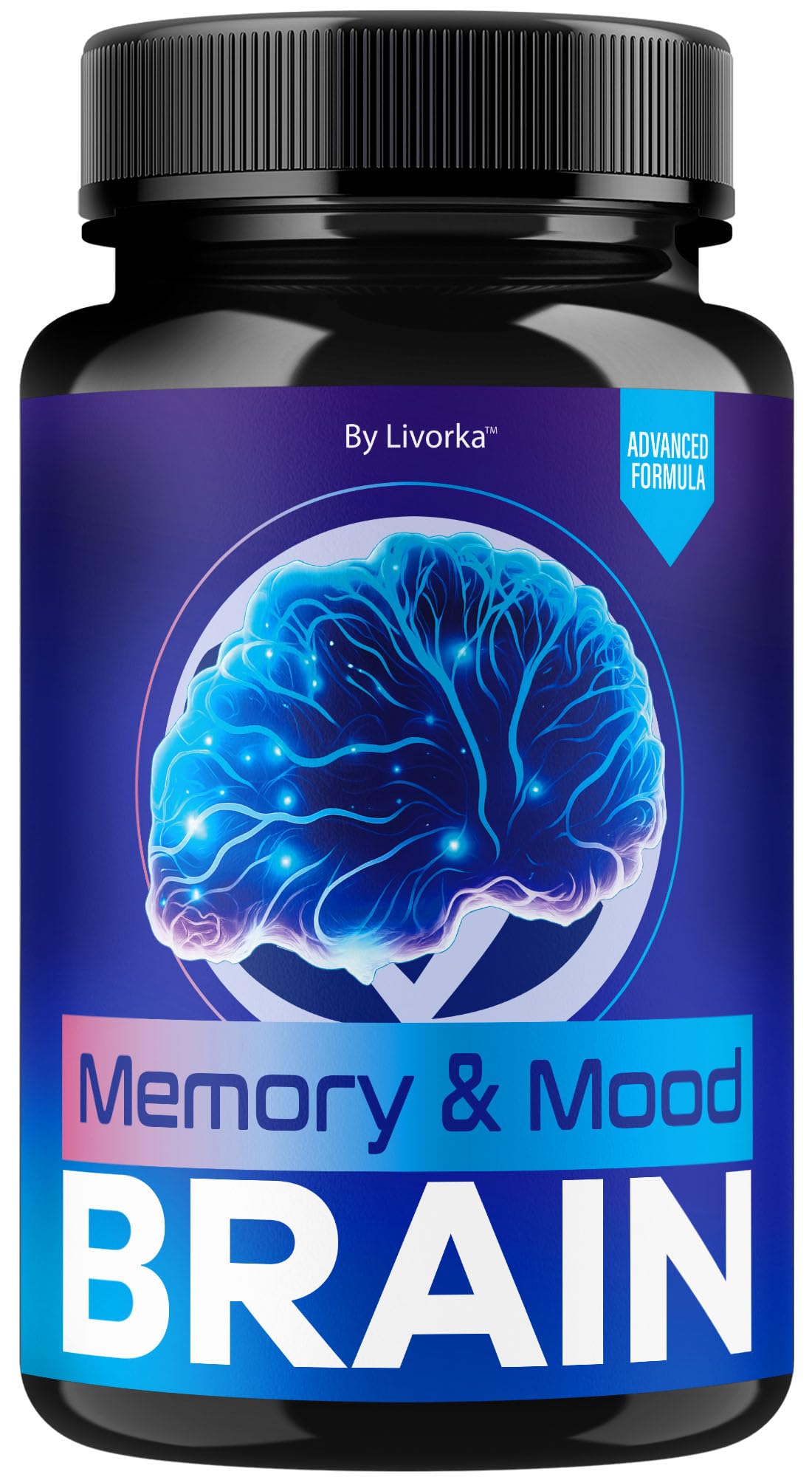 LIVORKA Memory Mood and Brain Capsules, 60 Count