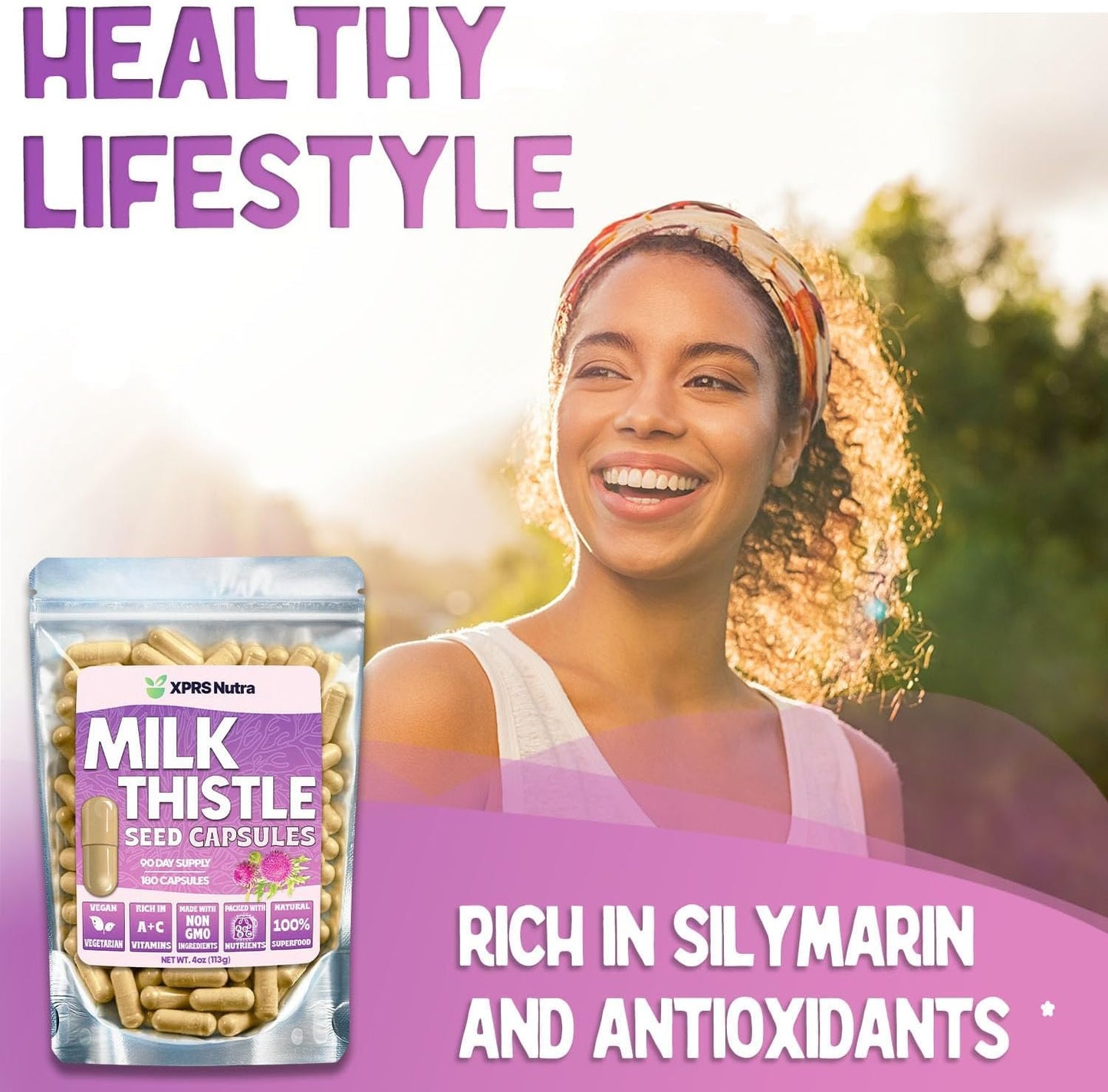 XPRS Nutra Milk Thistle Seed Capsules, 180 Capsules