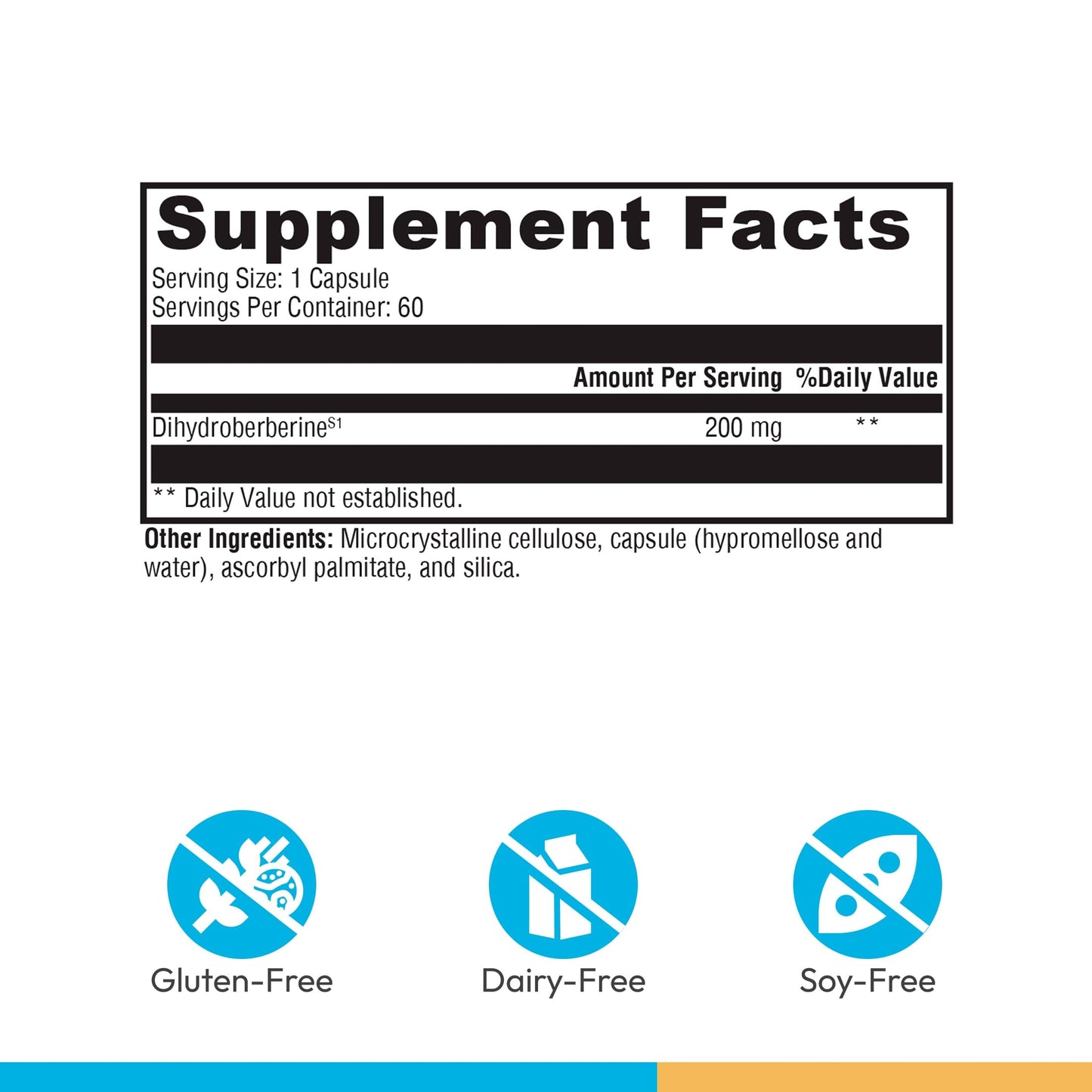 XYMOGEN Berberine ES-5 200 mg Dihydroberberine Capsule 60 Capsules