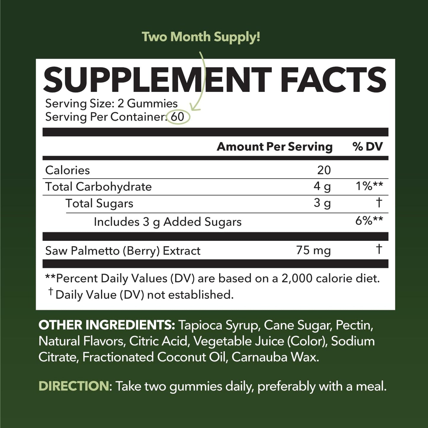 HAVASU NUTRITION Saw Palmetto for Men DHT Blocker Supplement 120 Capsules