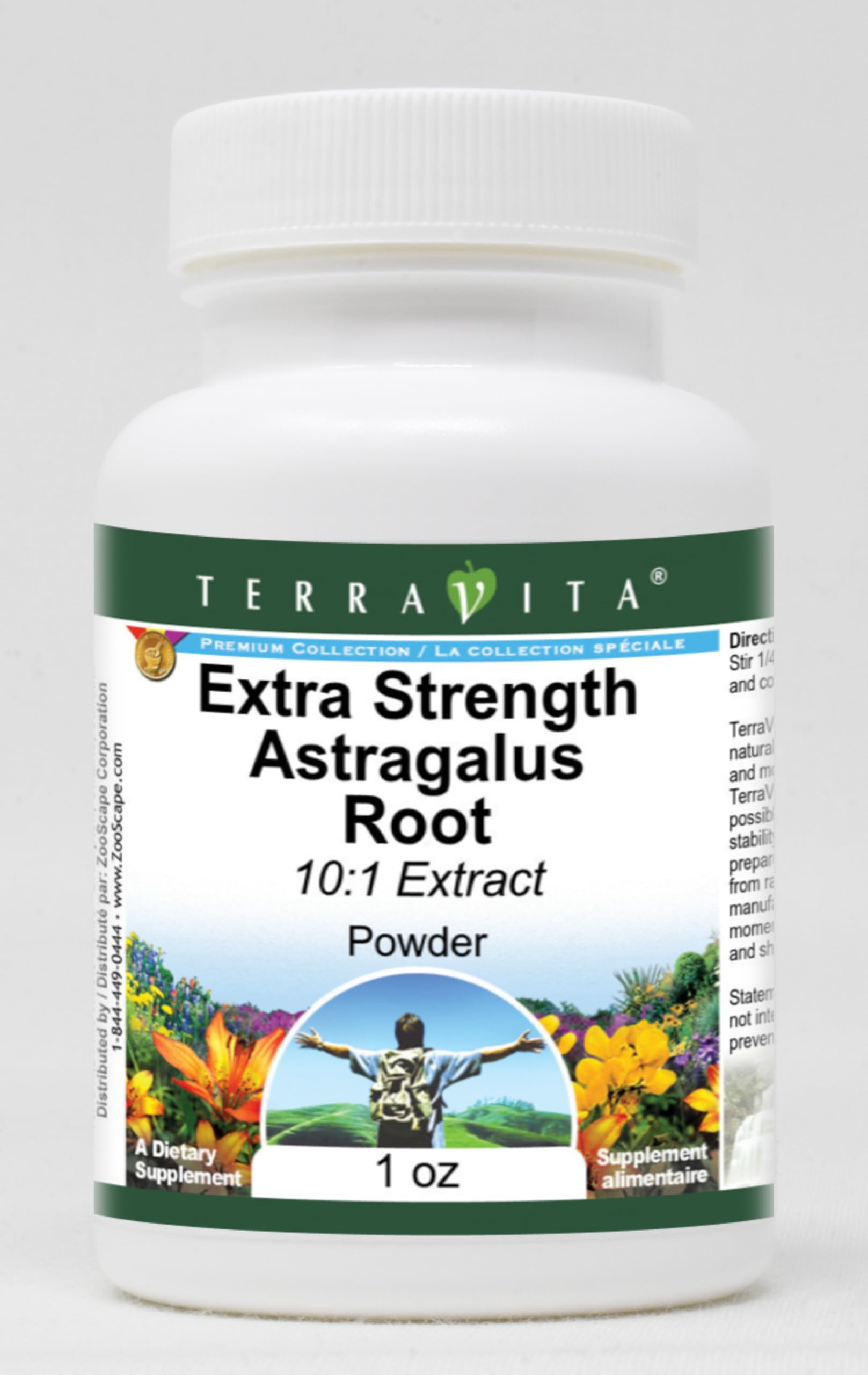 Terravita Extra Strength Astragalus Root 10:1 Extract Powder, 1 oz, 3 Pack