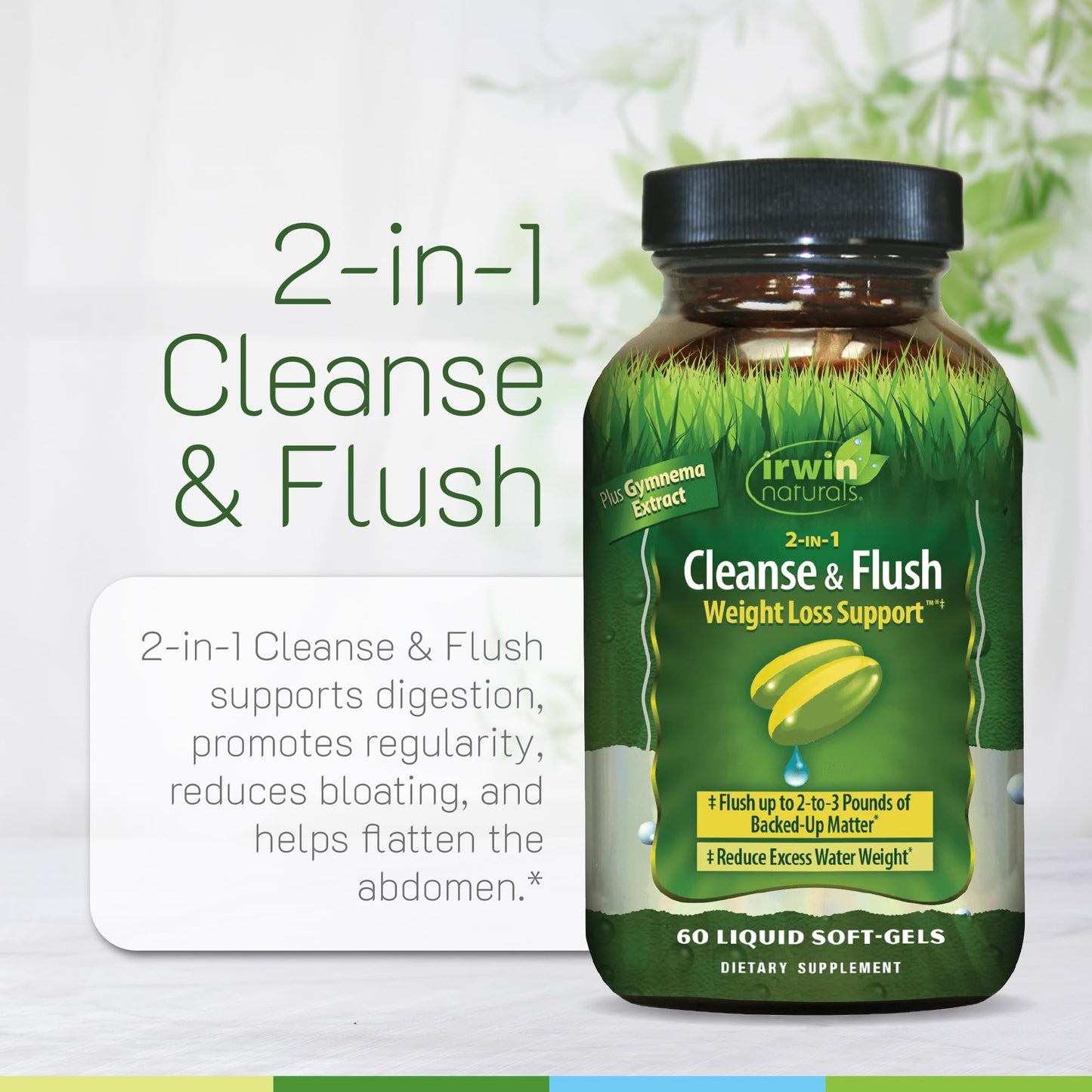 Irwin Naturals 2-in-1 Cleanse & Flush Softgels 120 Count