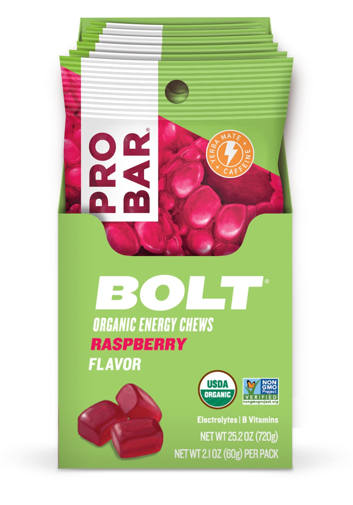 PROBAR Bolt Organic Energy Chews Raspberry Chewables 25.2 oz