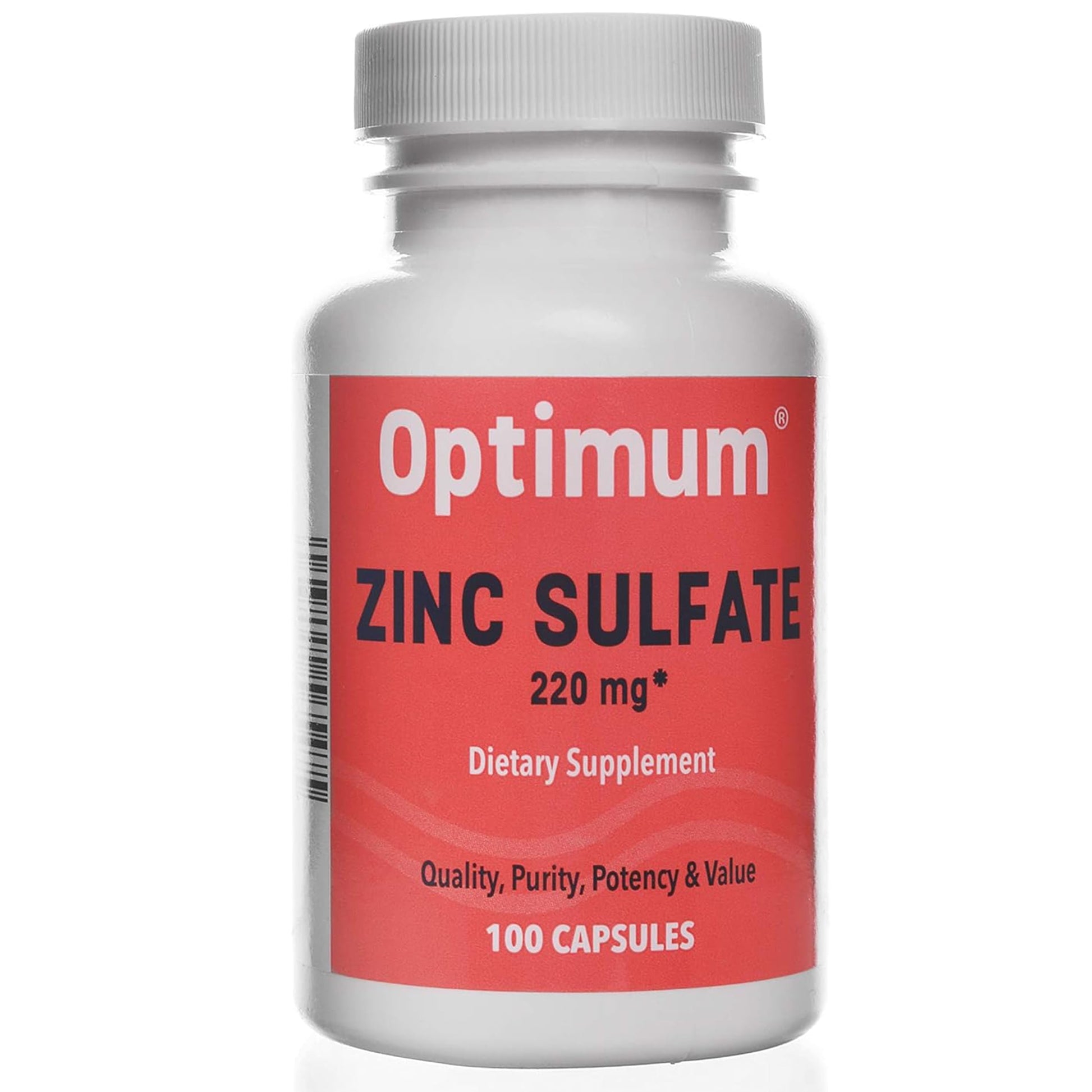 WELMATE Zinc Sulfate 220 mg Capsules, 100 Count