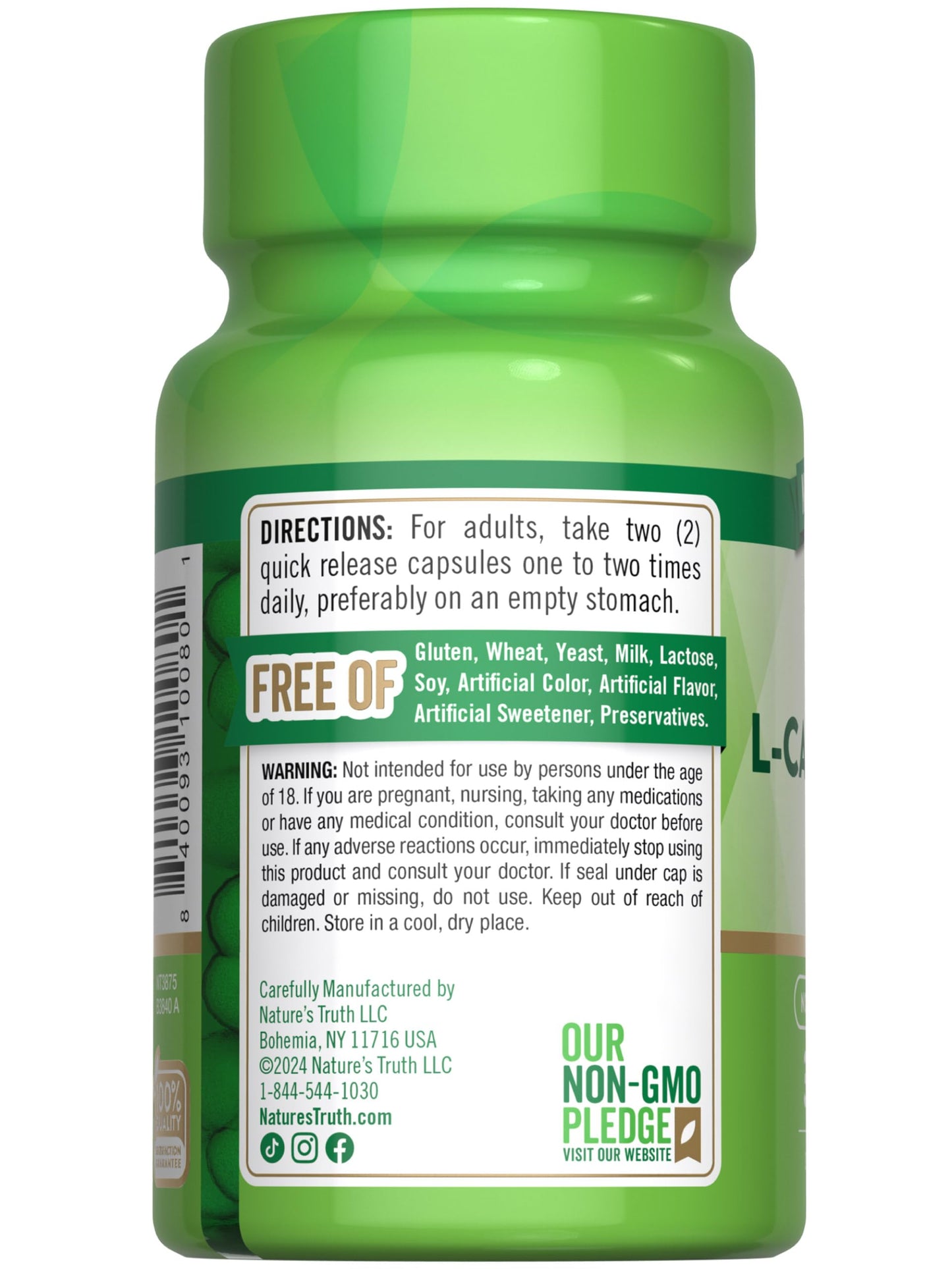 Nature's Truth Acetyl L-Carnitine 1000mg Capsules, 30 Count