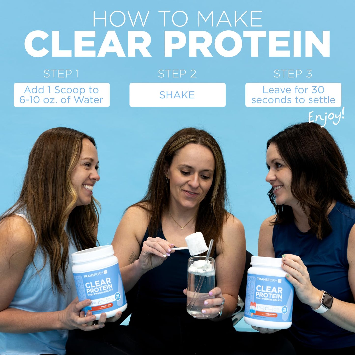 TransformHQ Clear Whey Protein Isolate (WPI) Lemonade Powder 20.4 oz