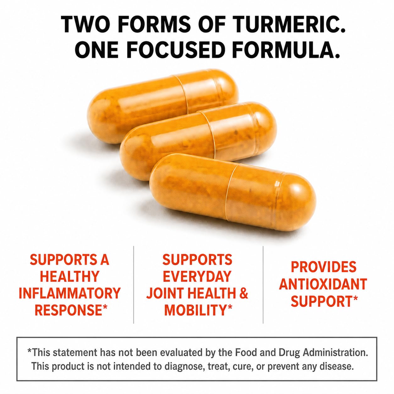 M NUTRITION Turmeric Curcumin Supplement, 1080 mg Complex with 95% Curcuminoid Extract – Supports Healthy Inflammatory Response, Joint Comfort, Mobility & Antioxidant Support, 60 Capsules