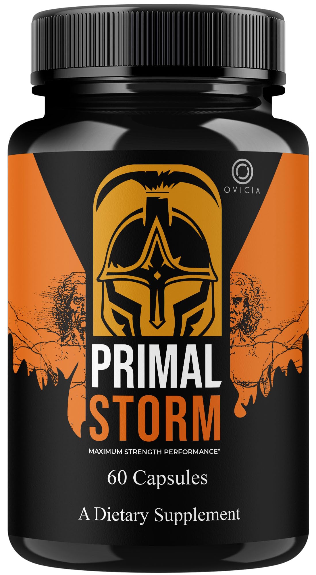 OVICIA Primal Storm Capsules Advanced PrimalStorm Pills Premium Formula Support All Natural Ingredients Maximum Strength Daily Vitamins for Health & Wellness, 60 Capsules