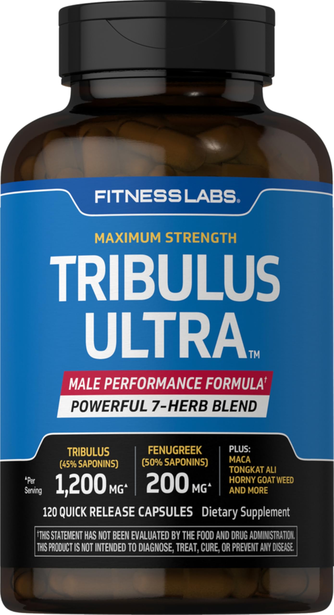 Fitness Labs Tribulus Terrestris for Men Capsules 120 Count