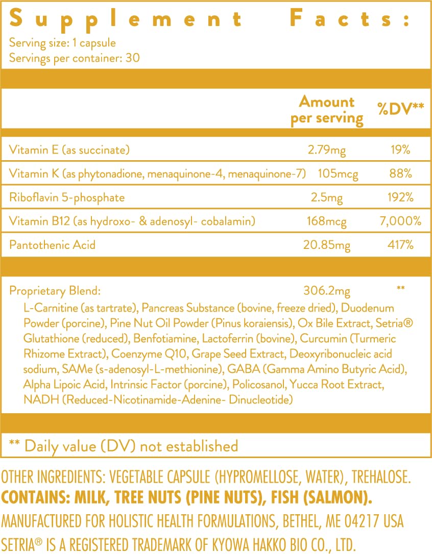Holistic Health Cellular Energy Capsule 30