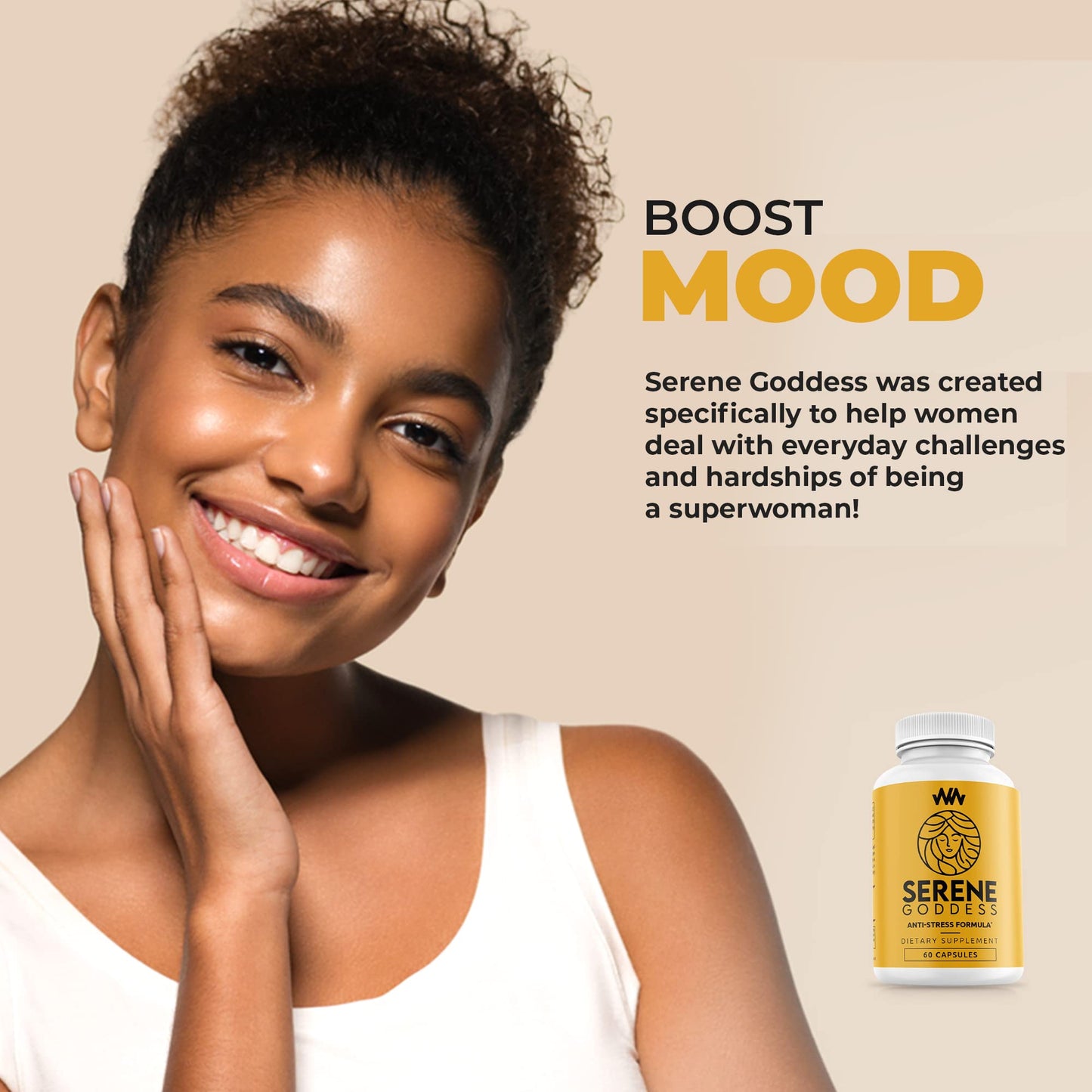 Warped Wellness Serene Goddess Magnolia Bark Mood Support Capsules 60 Count