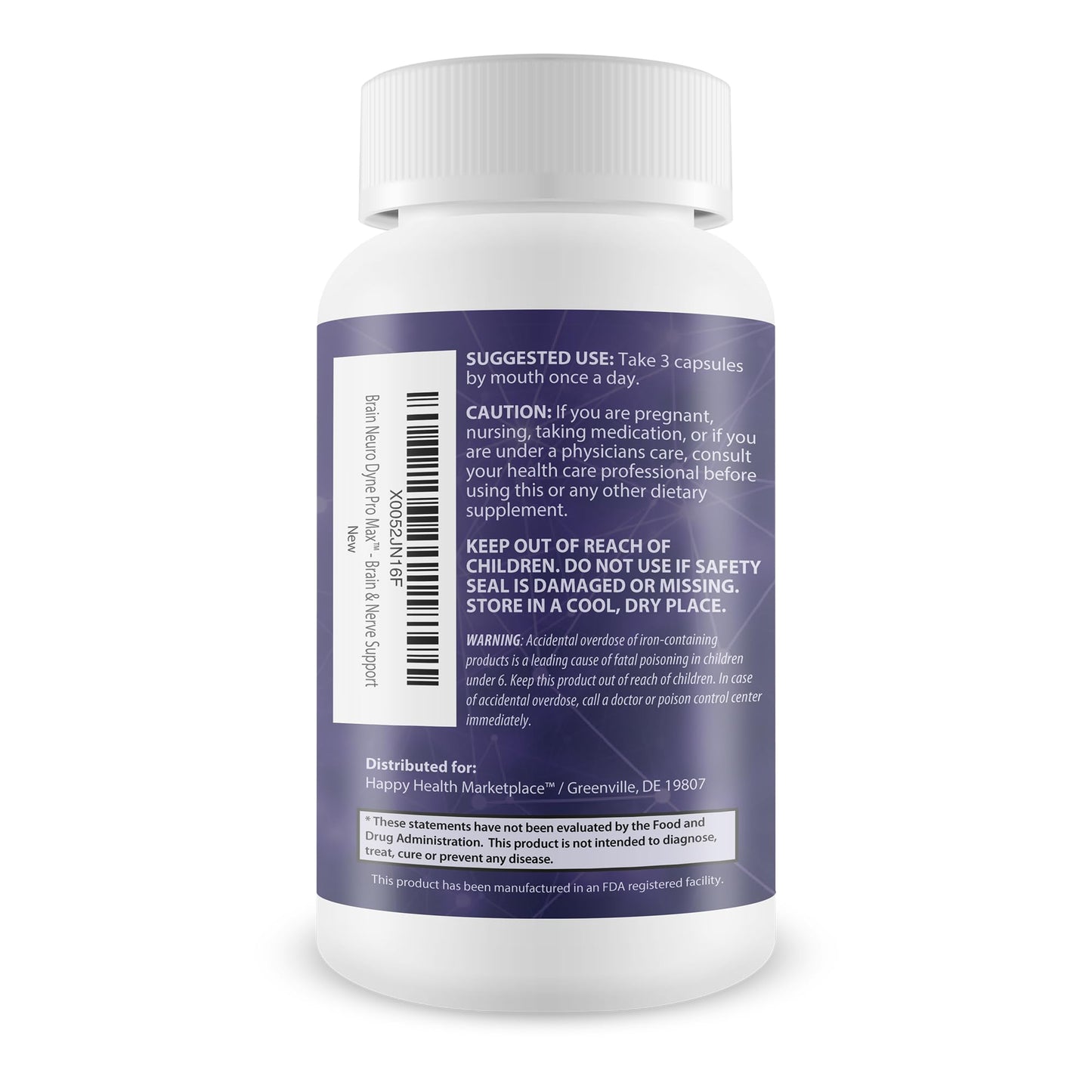 Happy Health Marketplace Brain Neuro Dyne Pro Max Capsules 90 Count