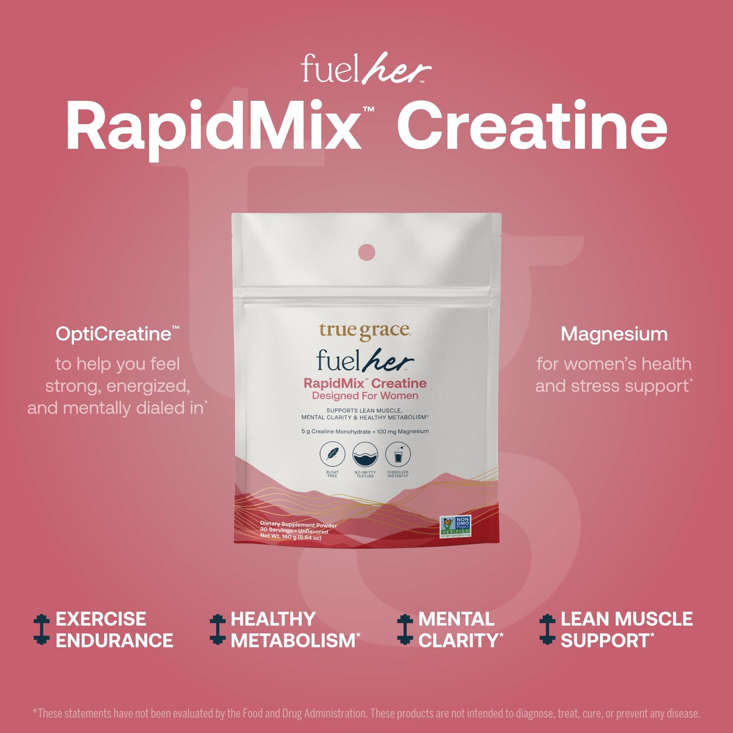 True Grace FuelHer RapidMix Creatine Monohydrate Tablet 30 Count