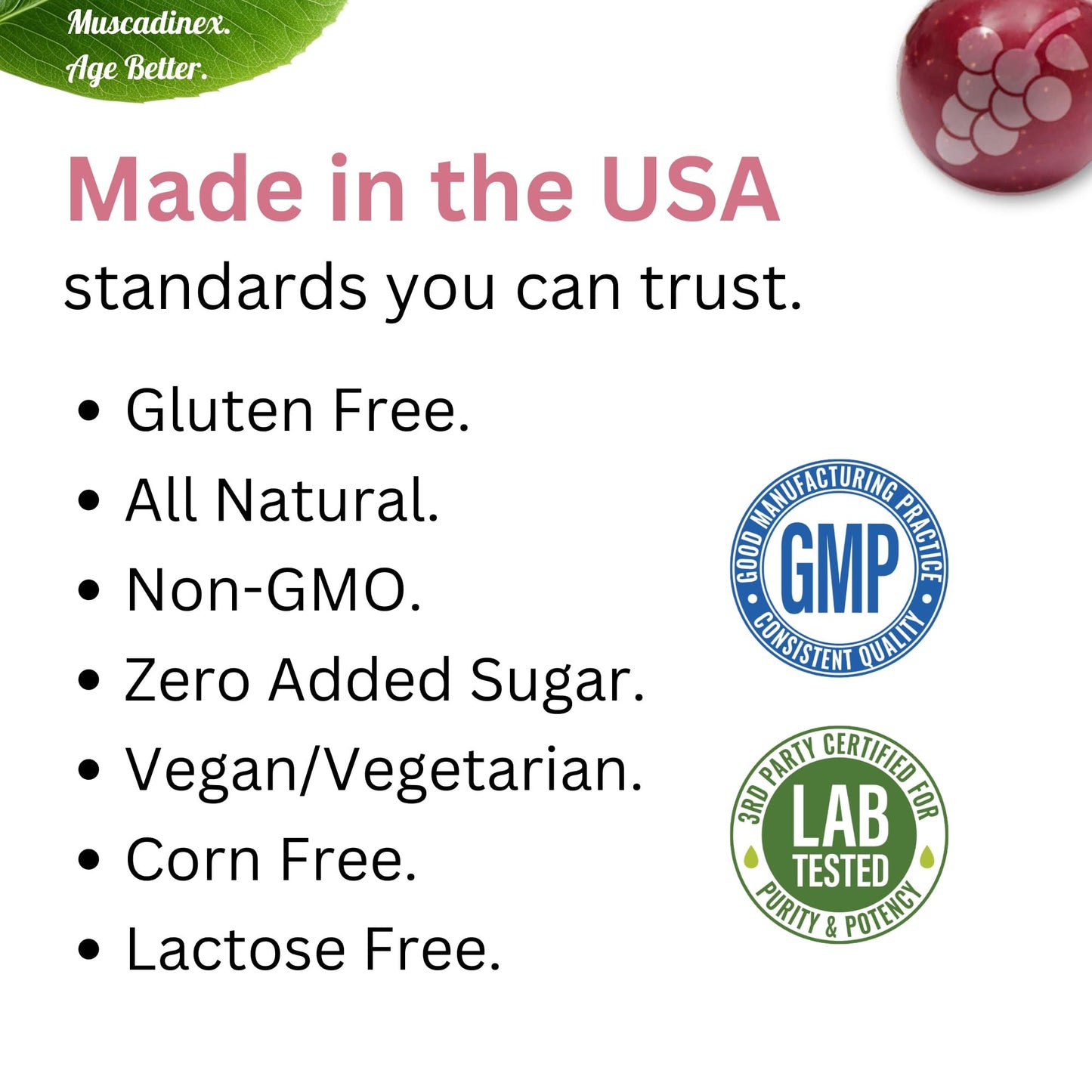 Muscadinex Muscadine Grapeseed Supplement Slow Release Capsules, 60 Capsules