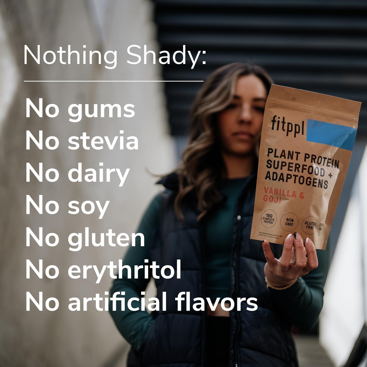 fitppl Plant Based Protein Powder with Superfoods, Ashwagandha, Reishi, Lions Mane, 20 Servings