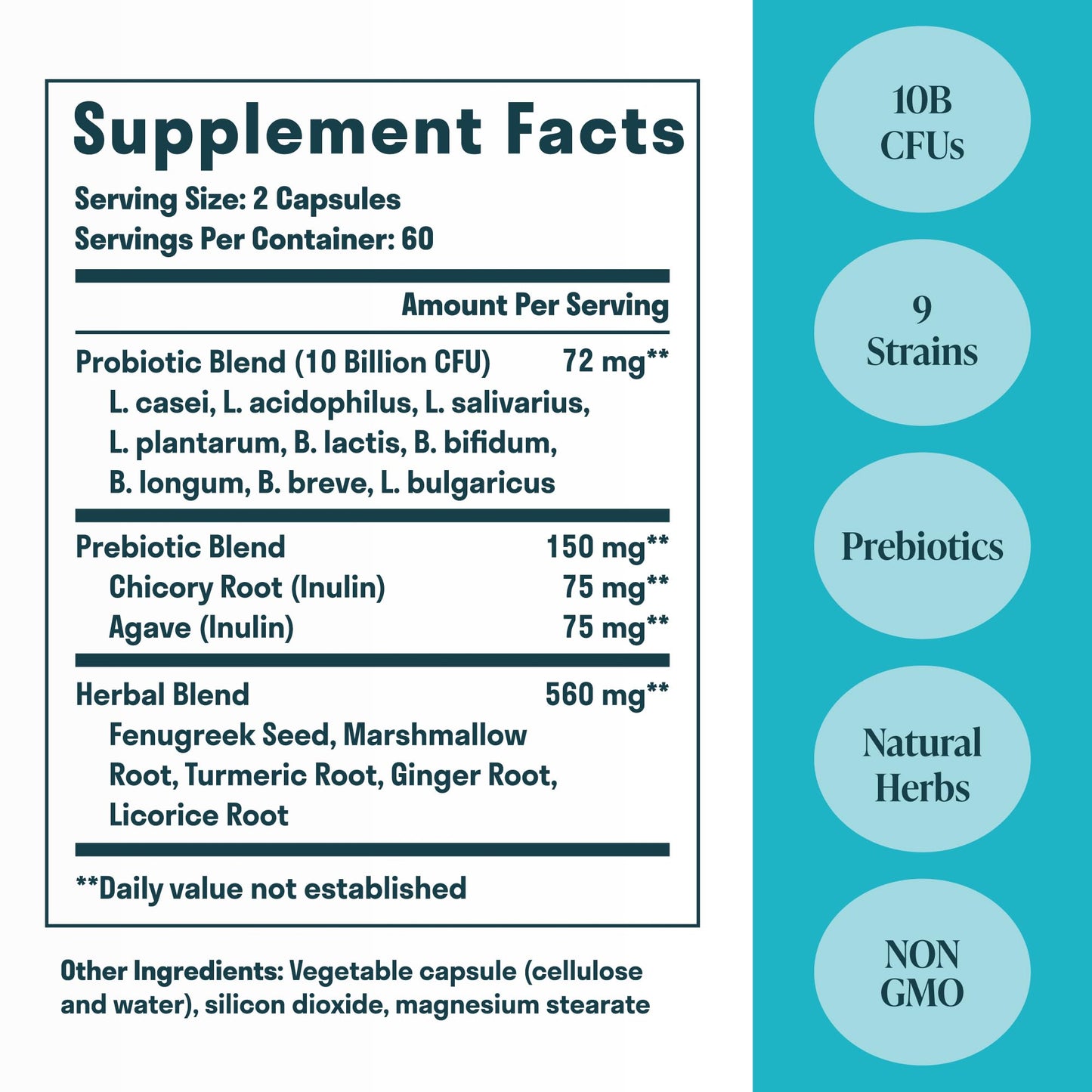 Nuven Naturals All-in-One Gut Health with Probiotics, Prebiotics, Digestion-Supporting Herbs, and Adaptogens Capsules 120