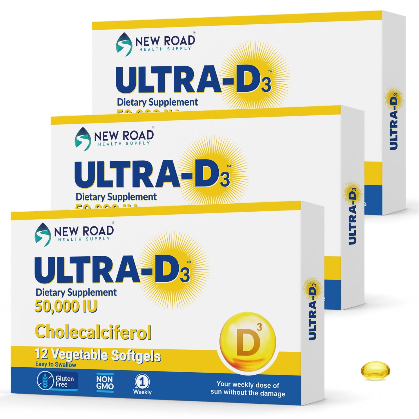 ULTRA-D3 Once-Weekly Vitamin D3 50,000 IU Softgels, 36 Count