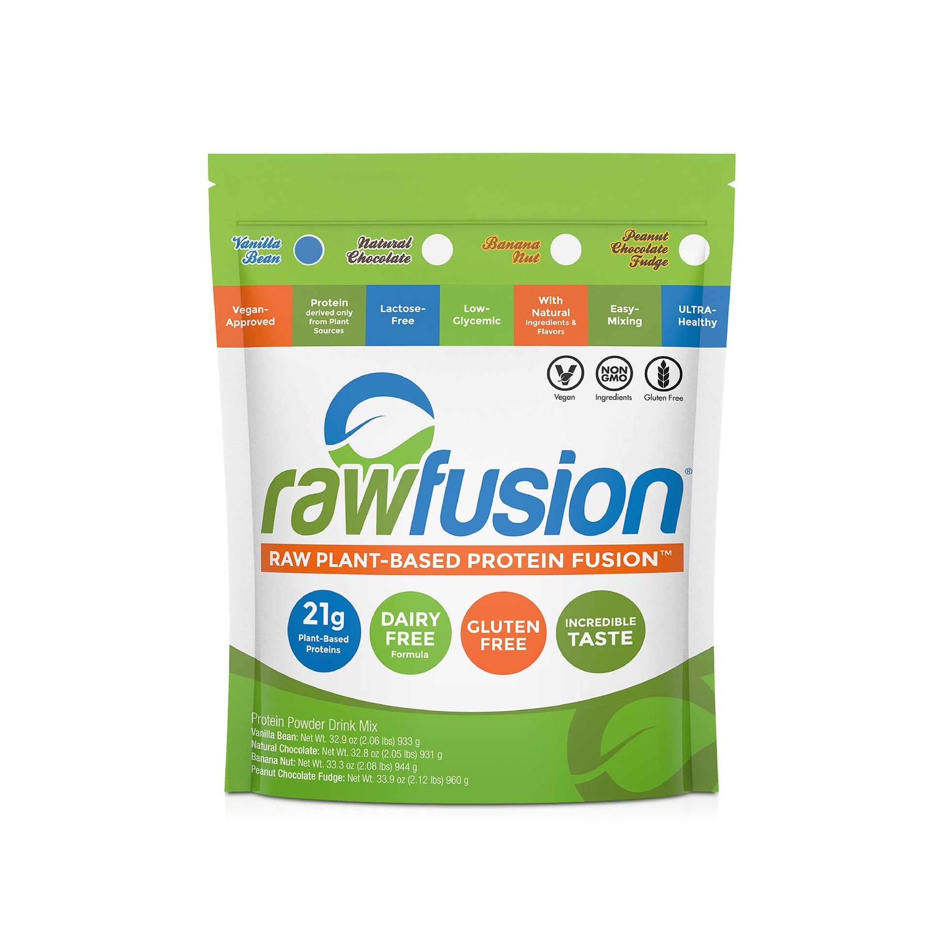 SAN Rawfusion Vegan Protein Powder Vanilla Bean 31.7 oz