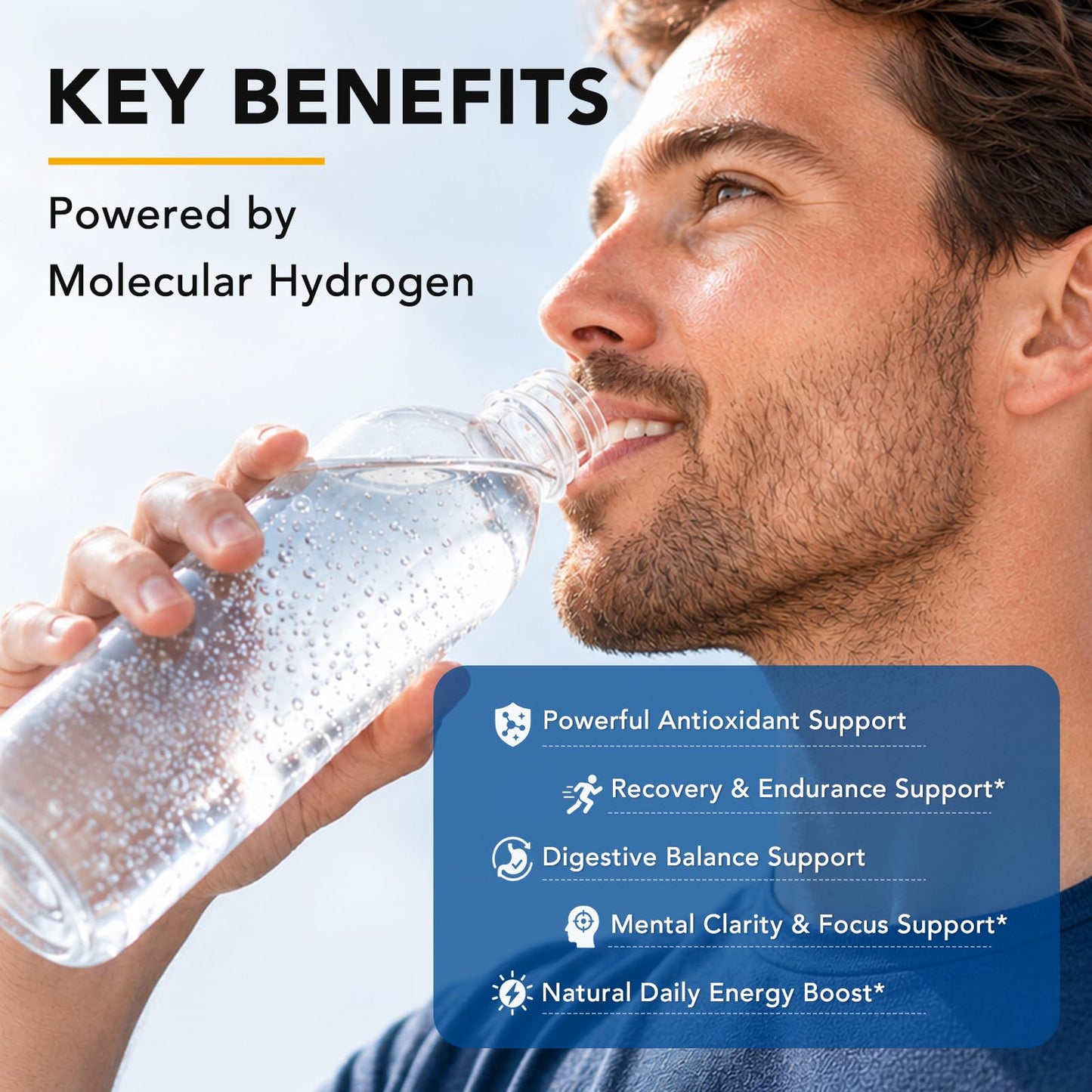 Hovika Hydrogen Water Tablets with Magnesium for Drinking Water, Fast-Dissolving, 60 Tablets