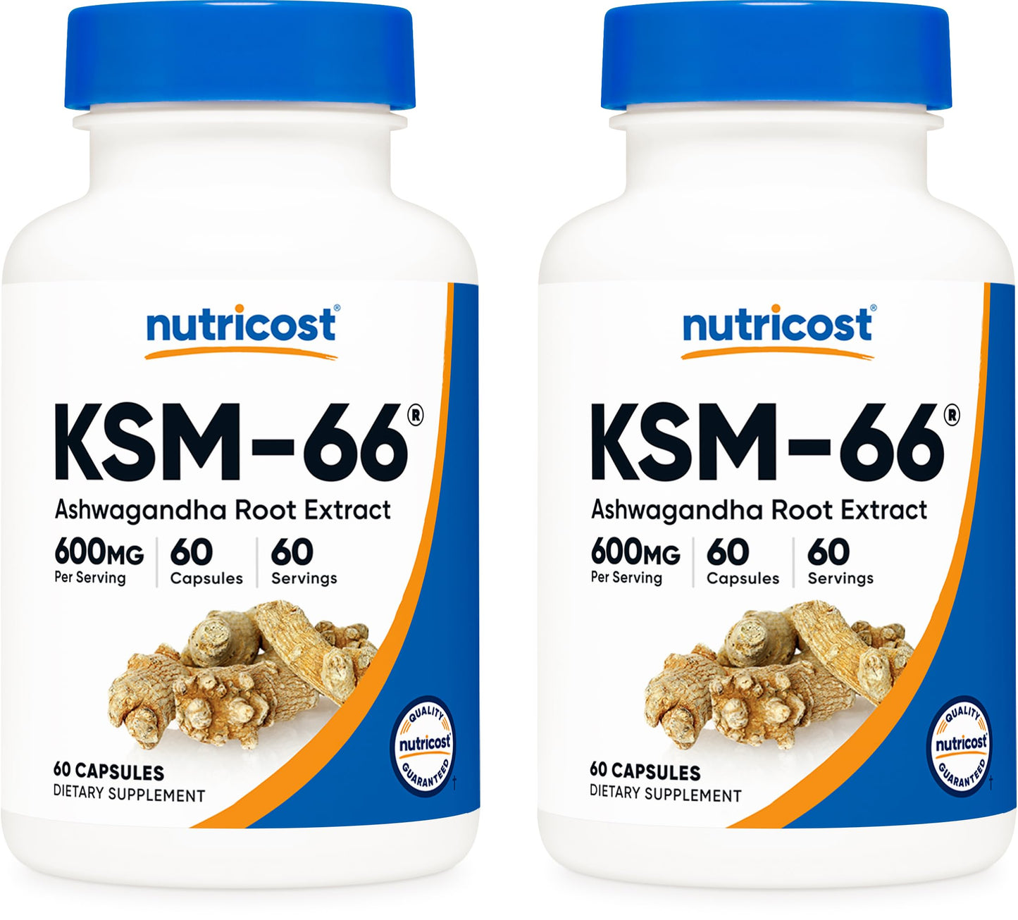 Nutricost KSM-66 Ashwagandha Root Extract 600mg Capsules, 120 Count
