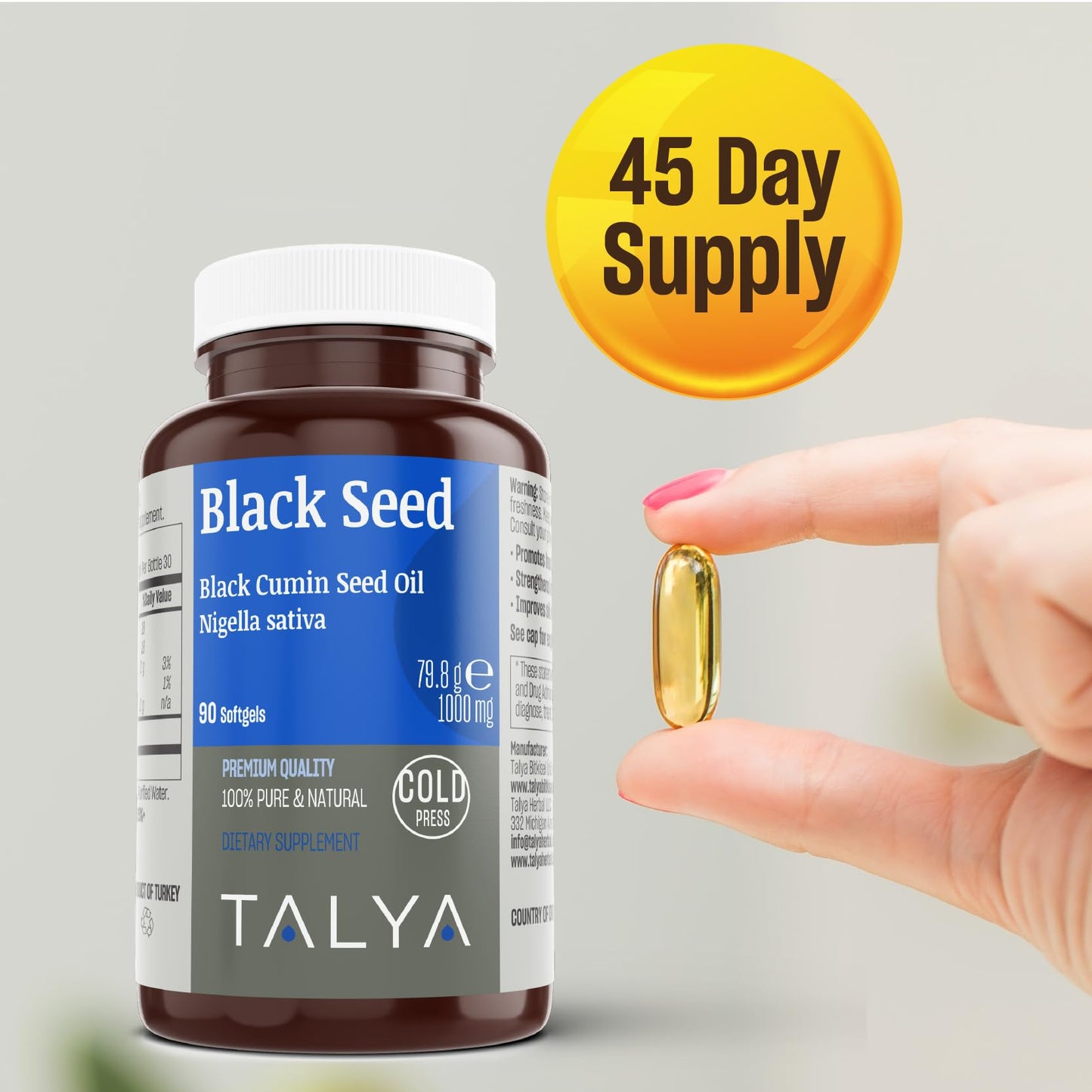 TALYA Black Seed Oil Softgel 90 Count