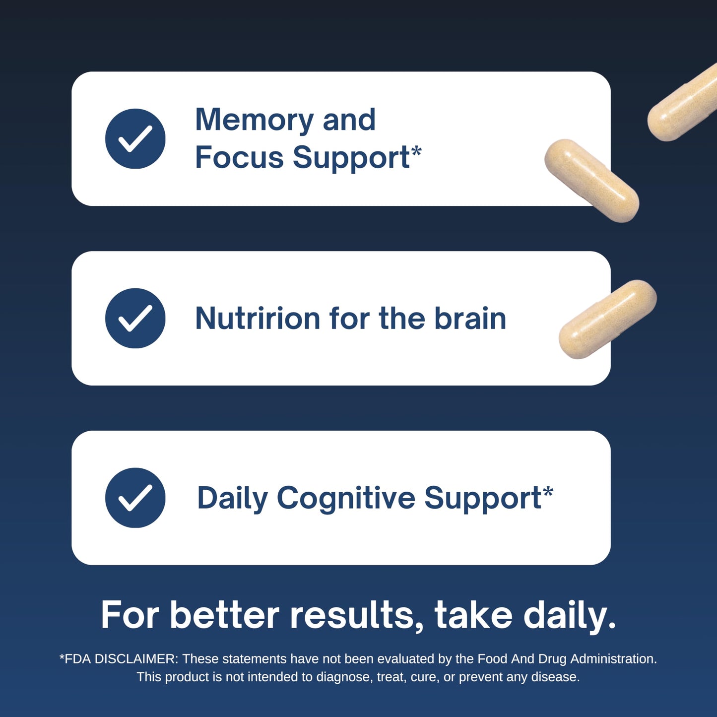ALTAGAMMA Nootropic Supplement Capsules, 60 Capsules