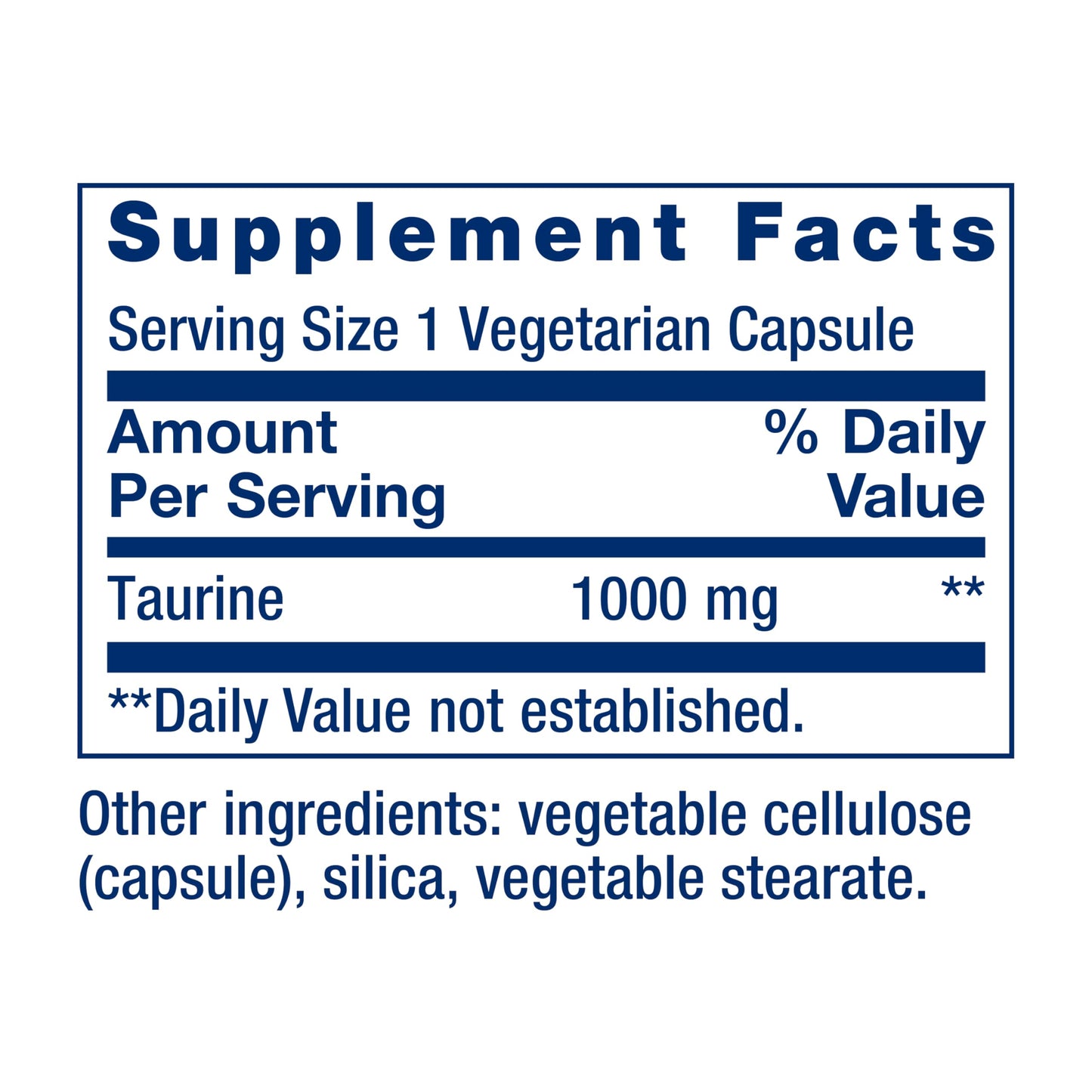 Life Extension Taurine Capsule, 1000 mg, 90 Count