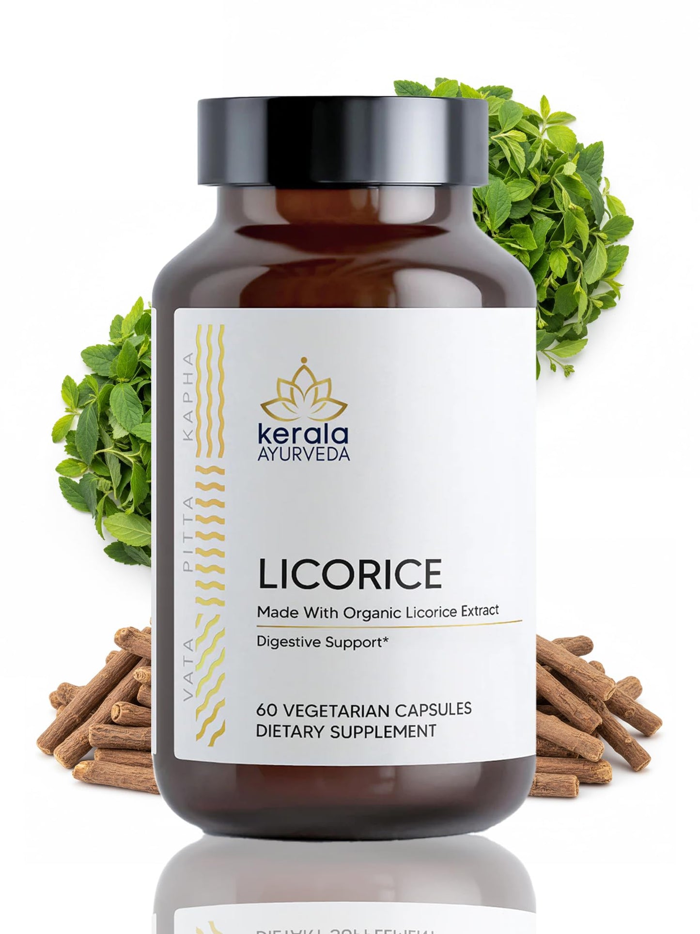 Kerala Ayurveda Licorice Root Herbal Supplement 375mg Capsules 60 Count