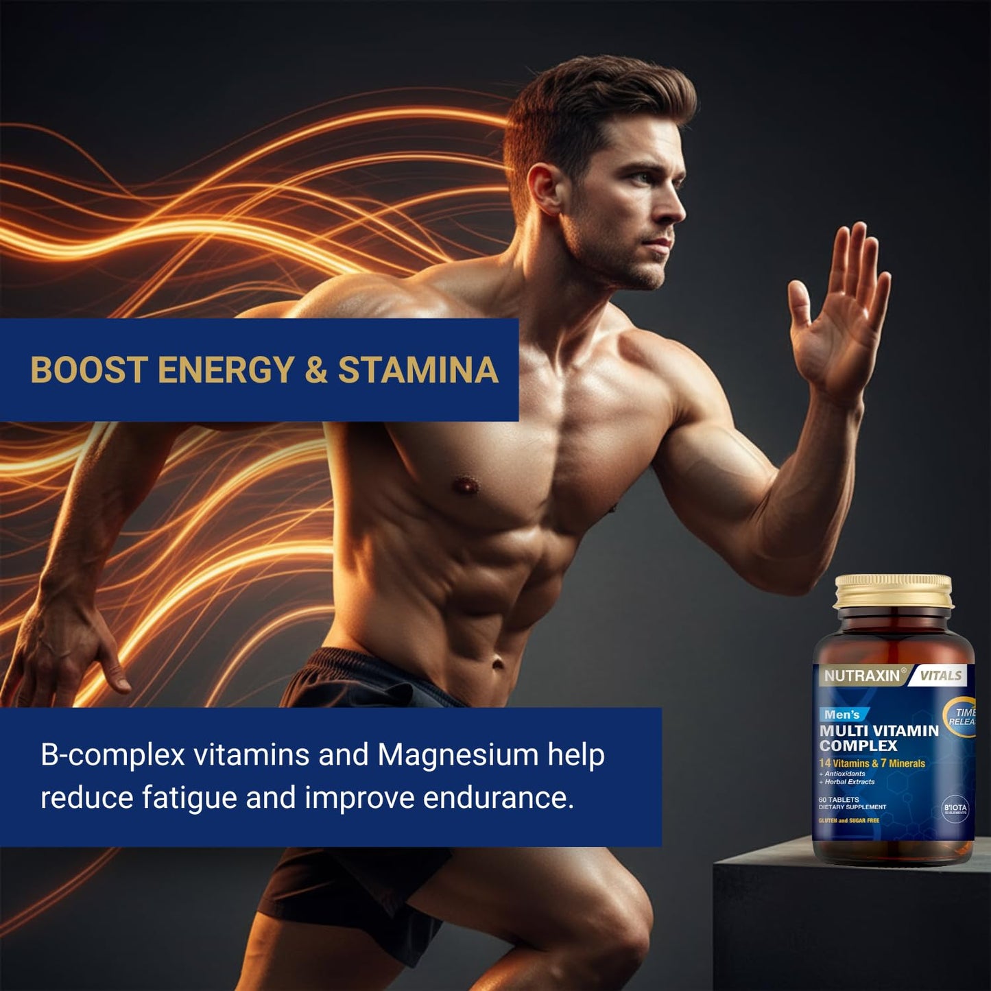 Nutraxin Men's Multivitamin & Mineral Complex Capsule, 60 Capsules
